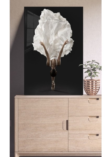 Eğilen Balerin Cam Tablo, Kadın Tablo, Balerin Tablo, Duvar Dekor, Büyük Tablo, Cam Duvar Tablo fiyatları