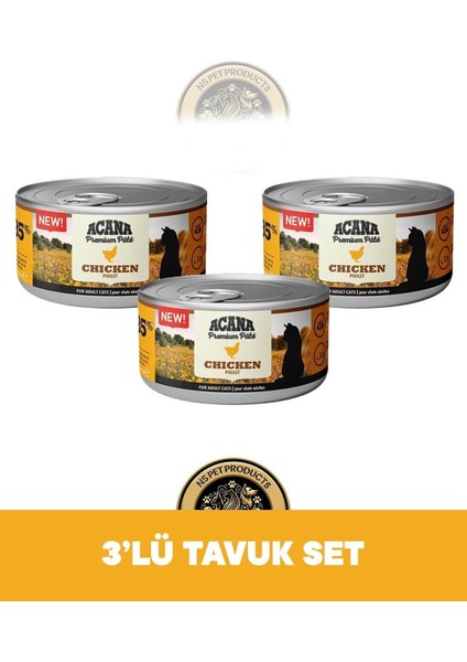 Chicken Cat Canned Tavuk Set 3X85 gr