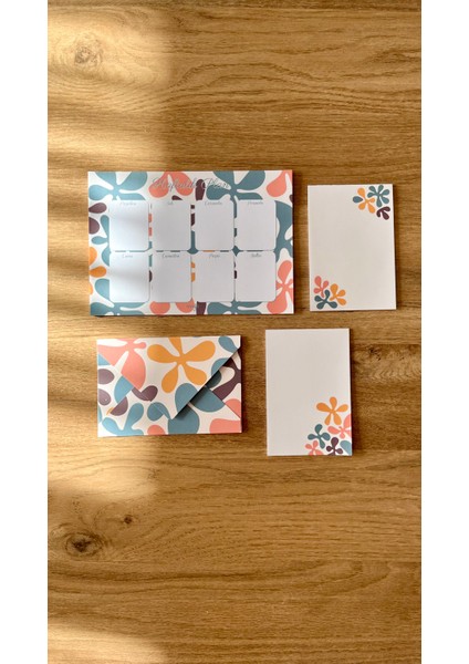 Planlayıcı Set Desenli 50 Yp. + Zarf