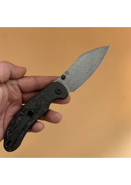 Nesstreet | Shred Karbon Fiber Sap | Damascus Çelik Çakı | K1039D1 fırsatları