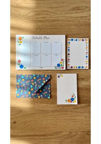 Planlayıcı Set Desenli 50 Yp. + Zarf