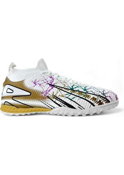 EA1001H Garson Çoraplı Halı Saha Ayakkabısı Beyaz