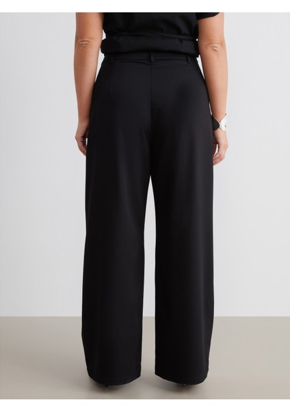 Büyük Beden Loose Fit Kadın Pileli Pantolon fırsatları