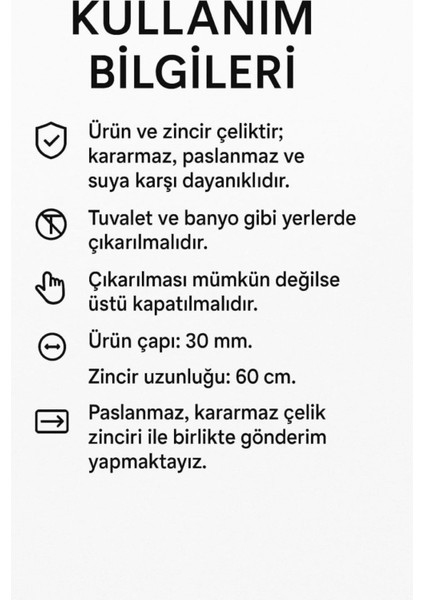 Hakkani Mührü ve Nalı Şerif Yazılı Titanyum Kaplama Çelik Kolye fiyatları