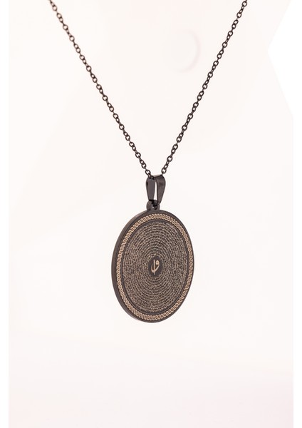 Siyah Renk Yasin-I Şerif Çelik Kolye Paslanmaz Zincir Kararmaz