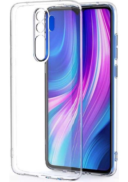 Xiaomi Redmi Note 8 Pro Kılıf Şeffaf Silikon Kamera Lens Korumalı