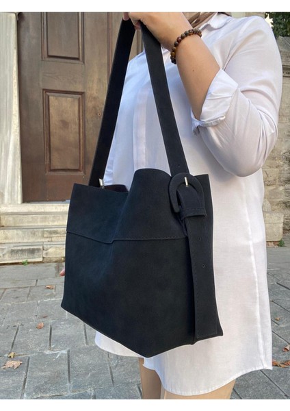 Süet Kemer Detaylı El ve Omuz Çantası fiyatları