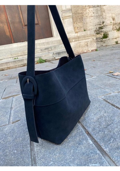 Süet Kemer Detaylı El ve Omuz Çantası modelleri