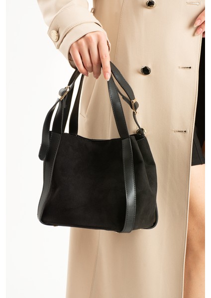 *** Süet Kadın El ve Omuz Çantası