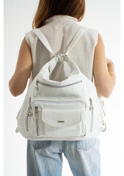 Büyük Boy Yumuşak Deri Hem Sırt Hem Omuz Çantası 540 fiyatları