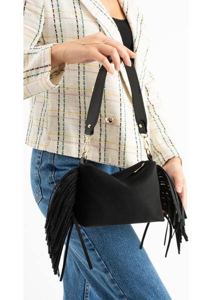 Süet Siyah Kadın El ve Omuz Çantası fiyatları