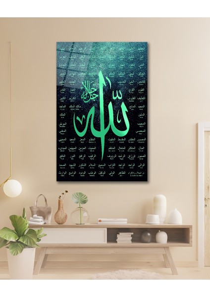 Esmaül Hüsna Allah'ın Isimleri Sıfatları Cam Tablo fiyatları