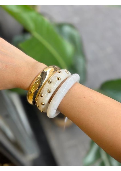 3'lü Set Bilezik - Beyaz