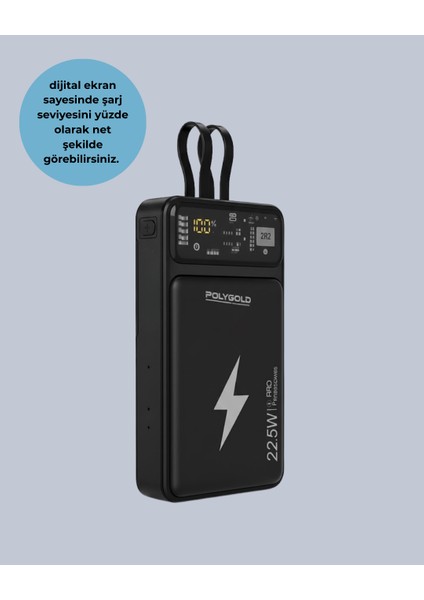 Powerbank 10000 Mah Dijital Göstergeli Taşınabilir fırsatları