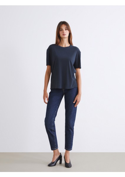 Bisiklet Yaka Modal Karışımlı Kadın Tişört 2'li fırsatları