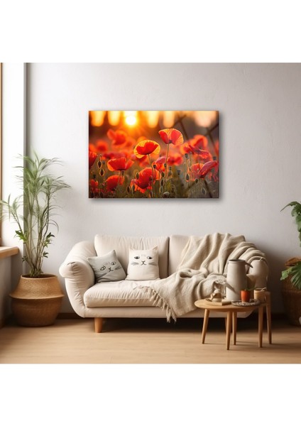 Haşhaş Çiçeği Duvar Dekoru , Gelincik Çiçeği Cam Tablo , Canlı Renkler , Yüksek Kalite, Temperli Cam fiyatları