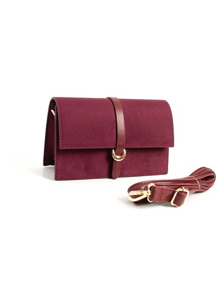 *** Bella Model Bordo Süet Kadın El ve Omuz Çantası modelleri