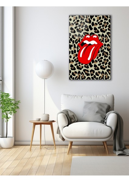 Sahilde Çakıl Taşları Cam Tablo