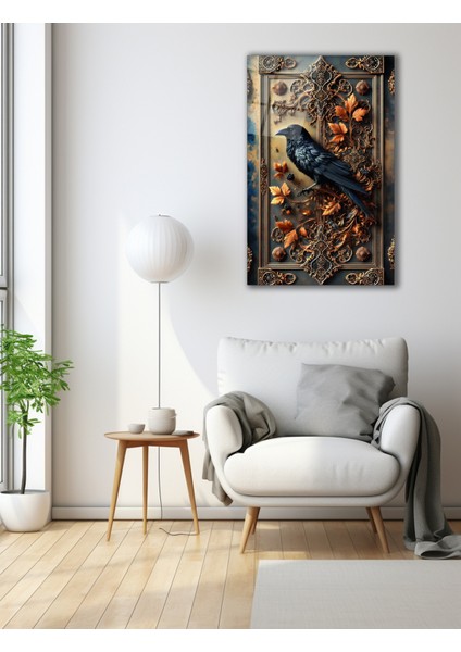 Sonbahar Motifli Karga Cam Tablo indirimleri