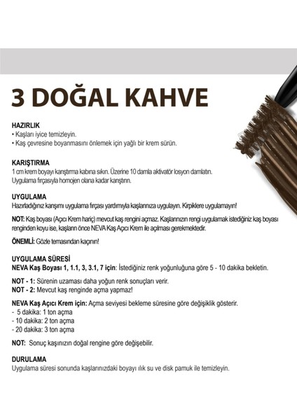 Neva Kaş Boyası No:3 Doğal Kahve modelleri