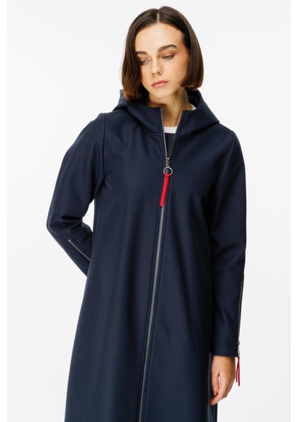 Rouge Detay Comfort Kumaş Içi Polar Kaplı Rahat Spor Manto Kaban-Laci