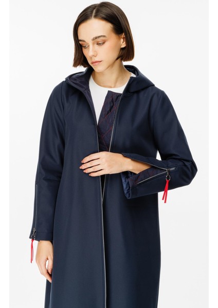 Rouge Detay Comfort Kumaş Içi Polar Kaplı Rahat Spor Manto Kaban-Laci