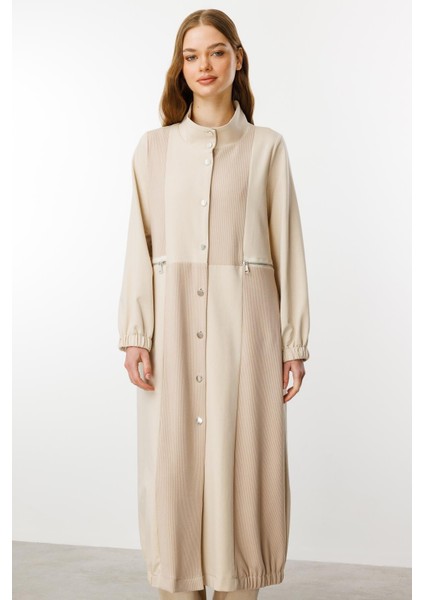 Örme Kombin Fermuar Detaylı Spor Kap-Taş