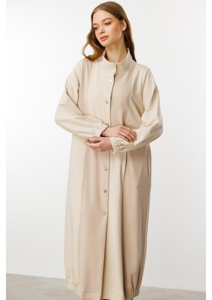 Örme Kombin Fermuar Detaylı Spor Kap-Taş