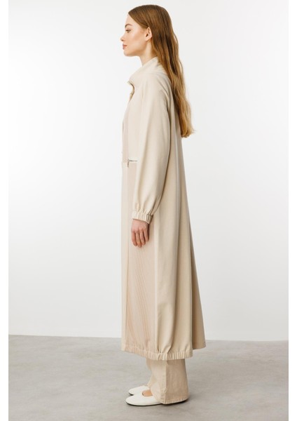 Örme Kombin Fermuar Detaylı Spor Kap-Taş