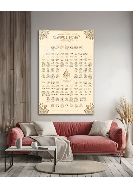 Esmaül Hüsna Allah'ın Isimleri Sıfatları Cam Tablo indirimleri