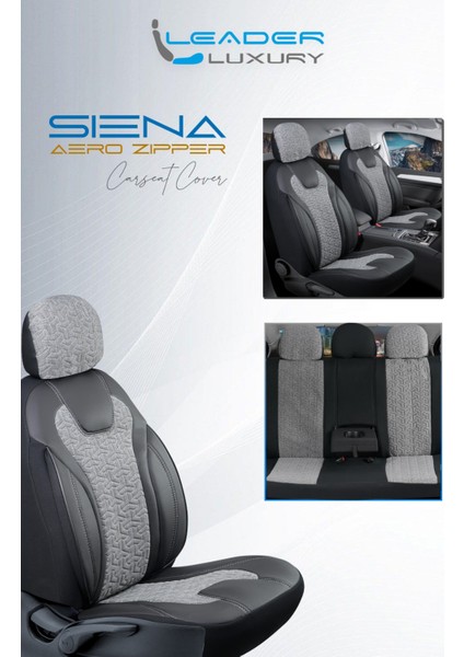 Fiat Panda Deri Detaylı Oto Koltuk Kılıfı Ön Arka Set Siyah Füme Siena Seri Scr indirimleri