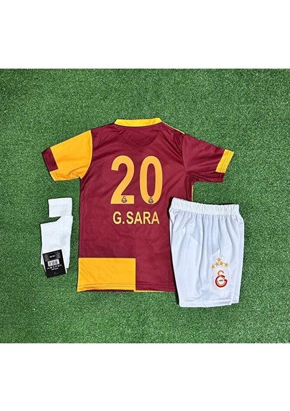 G.â.l.a.t.â.s.a.r.â.y 2025/26 5 Yıldızlı G'a.b.r.i.e.l S.a.r.a Iç Saha Parçalı Çocuk Forması 4lü Set