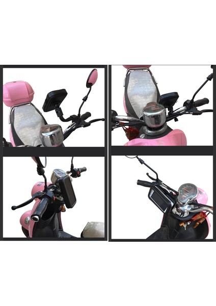 Bisiklet Motosiklet Su Geçirmez Telefon Tutucu + Su Geçirmez Telefon Kılıfı - 2li Set C1B0X3 modelleri