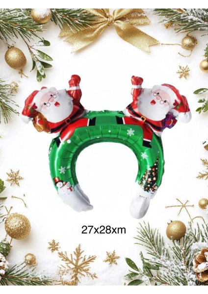 Yılbaşı Temalı Balon Seti, Noel Baba ve Geyik Figürlü, 2’li Folyo Balonlar fiyatları