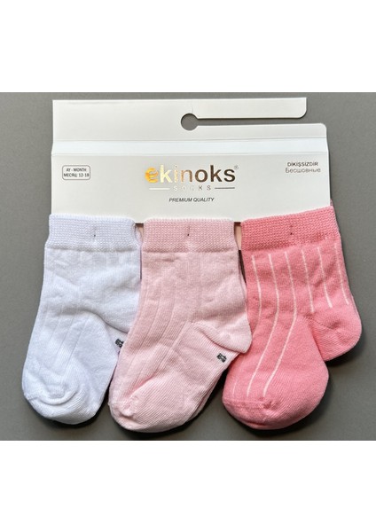 Kız Bebek 3'lü Basic Soket Çorap Seti