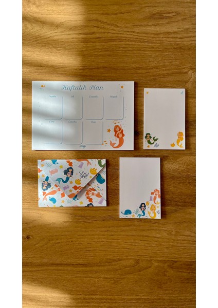 Planlayıcı Set Desenli 50 Yp. + Zarf