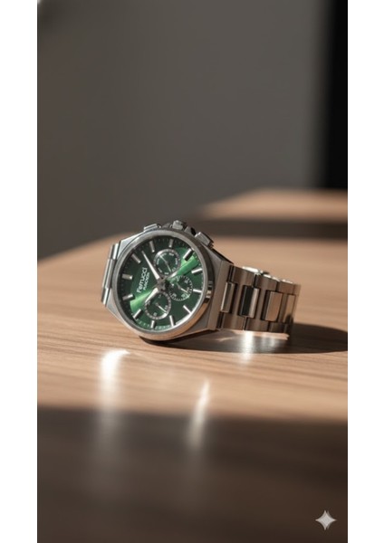 Erkek Kol Saati Gümüş Renk, Yeşil Kadran – Şık Metal Kordon, 2 Yıl Garantili fiyatları