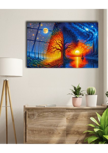 Geceden Gündüze Geçiş Cam Tablo