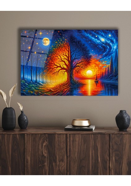 Geceden Gündüze Geçiş Cam Tablo modelleri