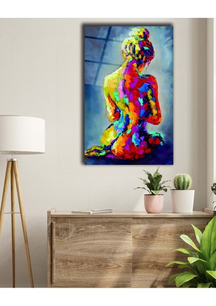 Rengarenk Kadın Nü Sanatı Cam Tablo fırsatları