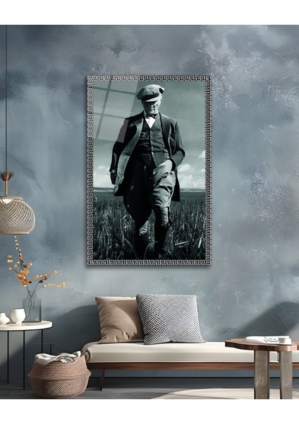 Gümüş Çerçeve Görünümlü Atatürk Cam Tablo indirimleri