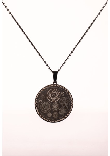 Siyah Renk Titanyum Kaplama Çelik Kolye Paslanmaz Zincir Kararmaz, Paslanmaz Dayanıklı