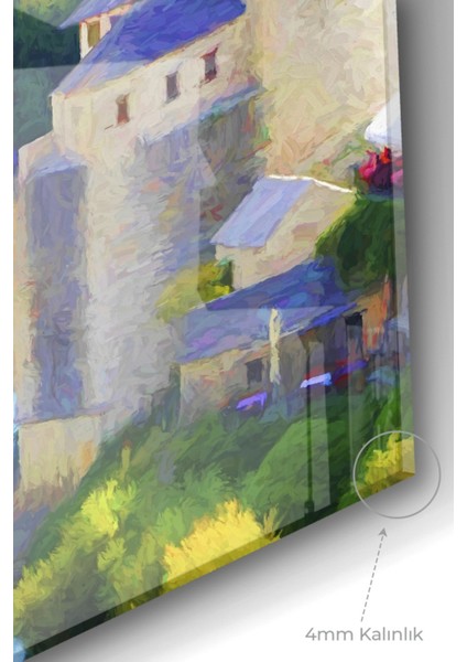 Mostar Köprüsü| Şehir Temalı Cam Tablo | 50X70 cm fırsatları