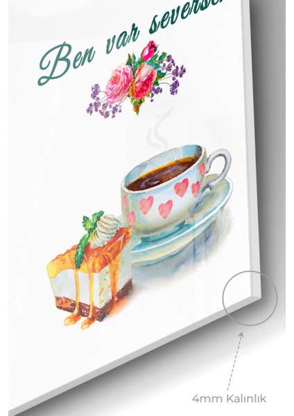 Çay Saati Çaylavyu| Mutfak Temalı Cam Tablo | 50X70 cm modelleri