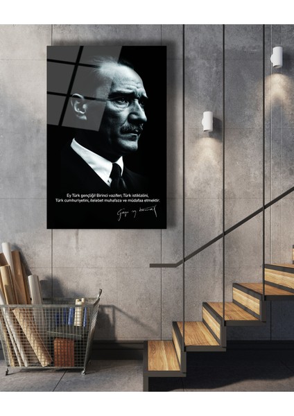 Atatürk Gençliğe Hitabe Cam Tablo fırsatları