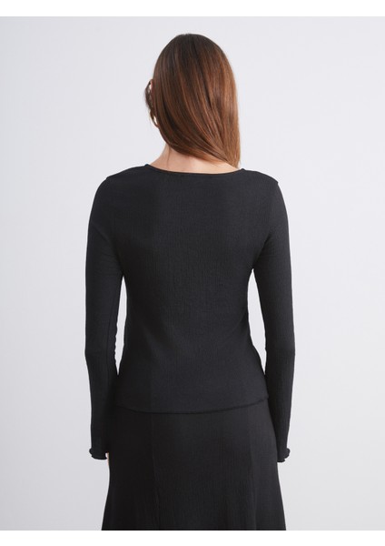 V Yaka Dokulu Kadın Hırka fırsatları