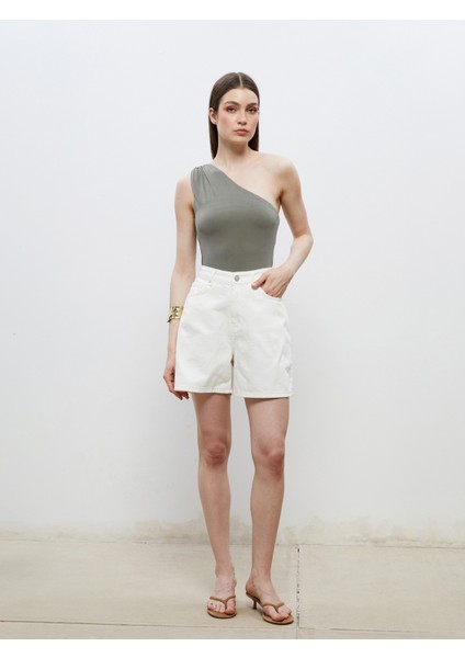 Loose Fit Kadın Jean Şort
