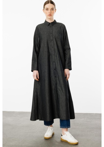 Renkli Boncuk Işleme %100 Pamuk Ince Kot Spor Kap Ferace-Siyah fırsatları