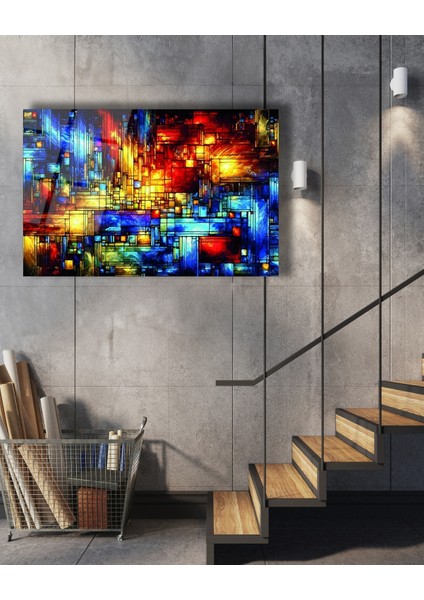 Rengarenk Ahşap Cam Tablo fiyatları