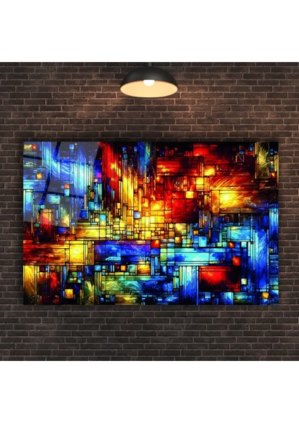 Rengarenk Ahşap Cam Tablo fırsatları